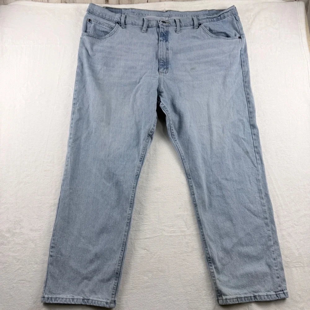 Wrangler‎ Straight Leg Jeans Light Wash Denim Relaxed Fit 46x30
